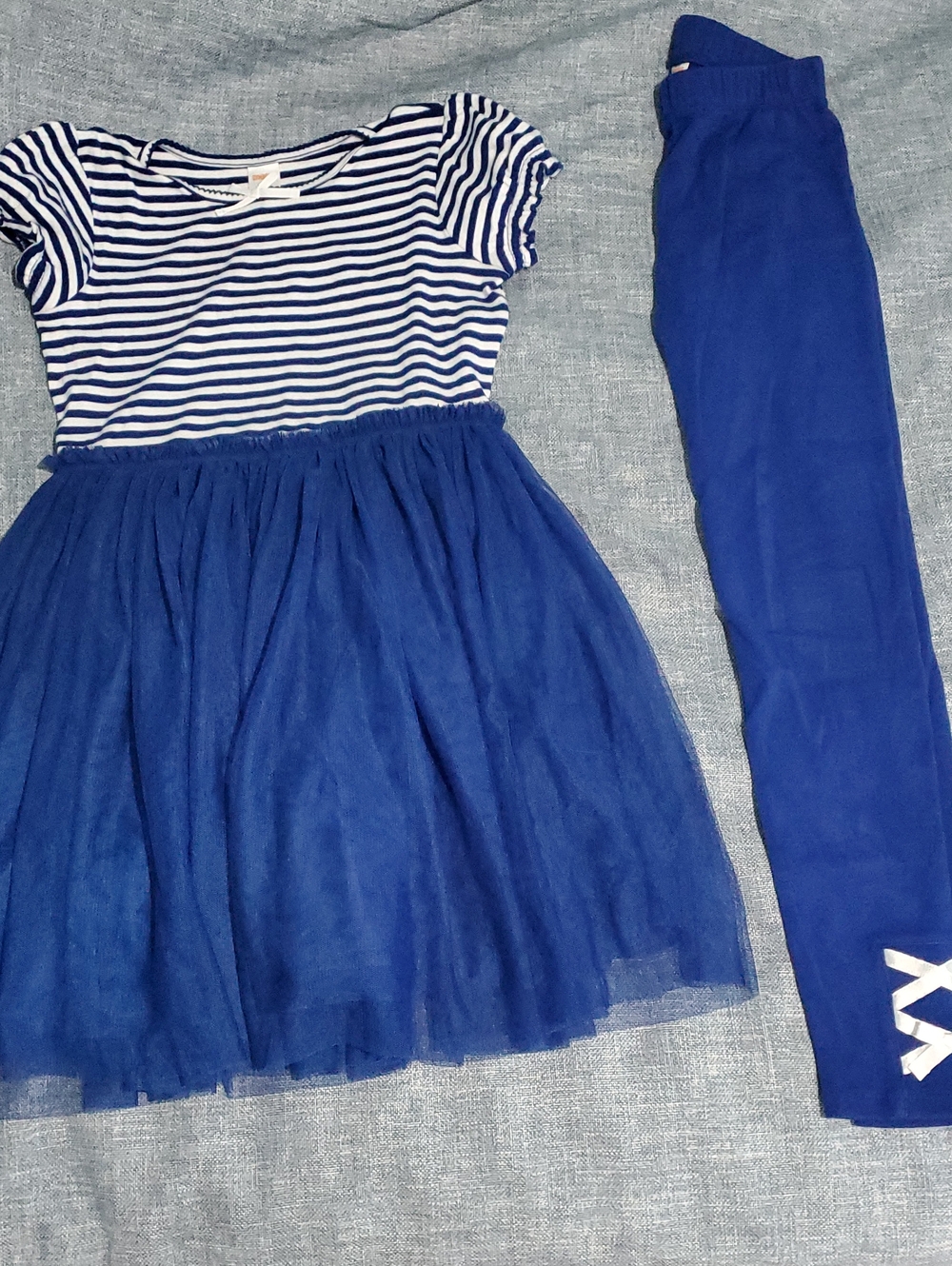 Gymboree Blue Ballerina Dress and Legging Outfit